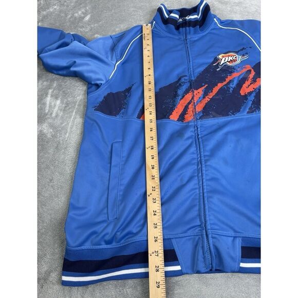 Vintage Y2K Oklahoma City Thunder Full Zip Track Jacket Men's Size Small Blue - Picture 10 of 11